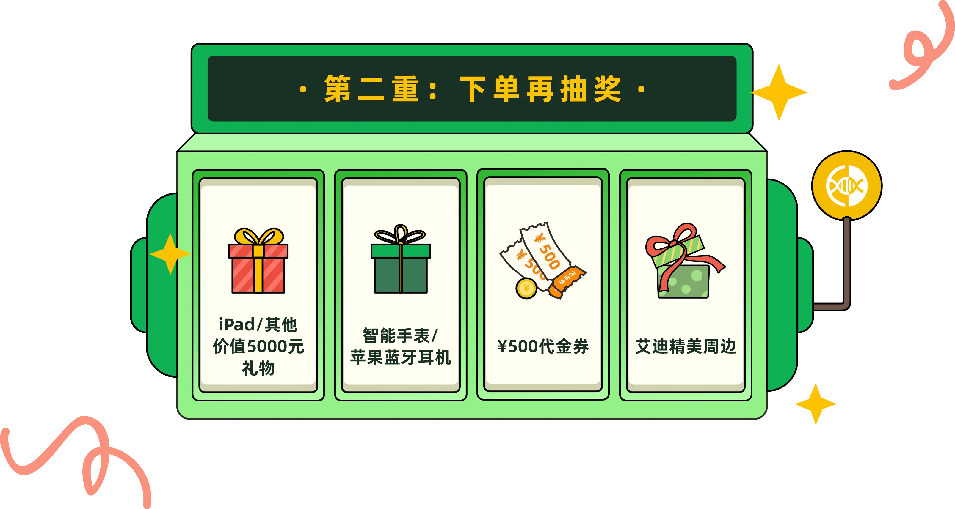 艾迪开学活动第二重下单抽奖